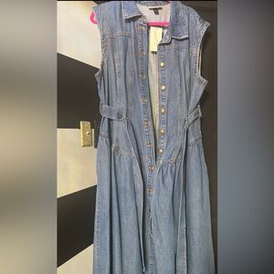 Universal Thread Blue Denim Sleeveless Overalls